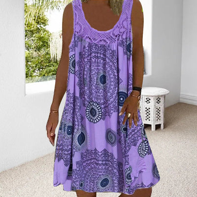 MIREILLE – SUMMER O-NECK DRESS WITH BREEZY CHARM