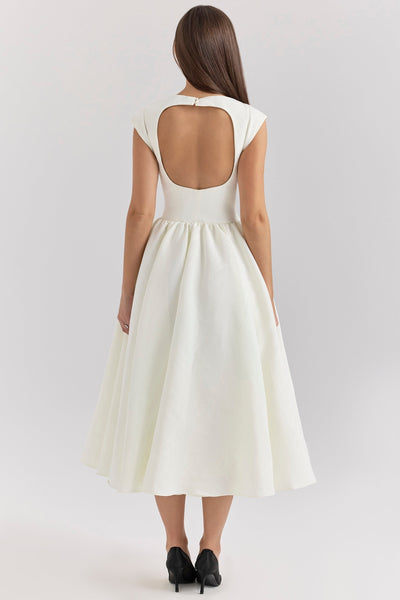 LUMI – BACKLESS DROPPED SHOULDER DRESS